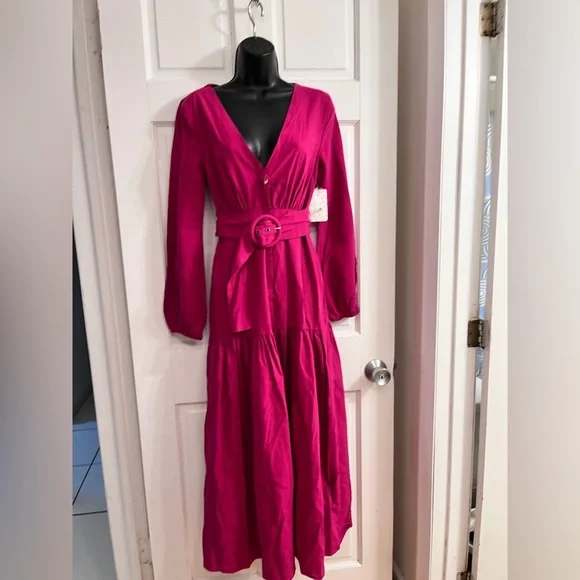 Free People Myrtle Magenta Kendra Dress - Size XS NWT - Picture 6 of 11